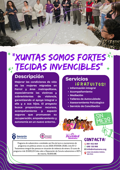 Cartel xuntas somos fortes 2026