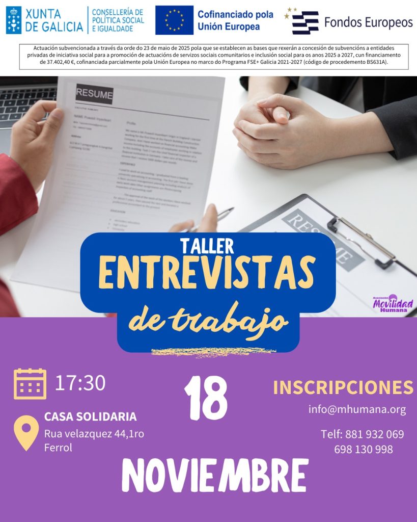 Taller de entrevistas de trabajo